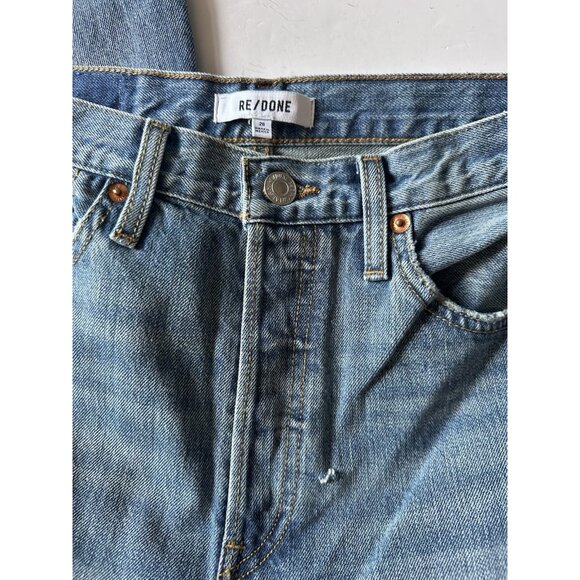 RE/DONE 90s Loose High Rise Straight Leg Jeans Blue Haze - Picture 7 of 9